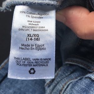 Old Navy girl’s distressed denim skirt with adjustable waistband size XL (14-16)